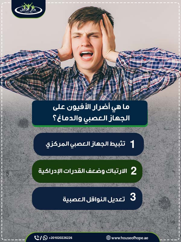 ما هي أضرار الأفيون على الجهاز العصبي والدماغ؟