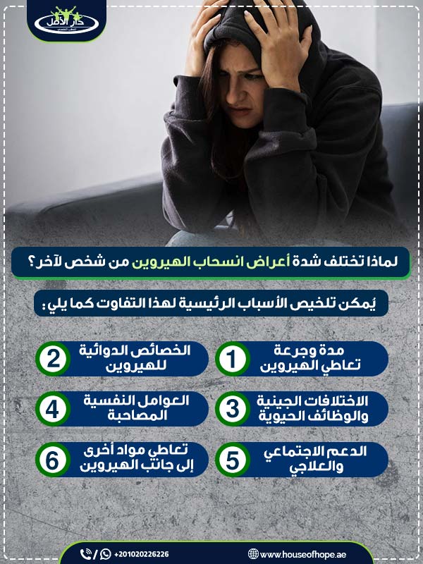 10 حقائق طبية عن أعراض انسحاب الهيروين وطرق العلاج 1 لماذا تختلف شدة أعراض انسحاب الهيروين من شخص لآخر؟