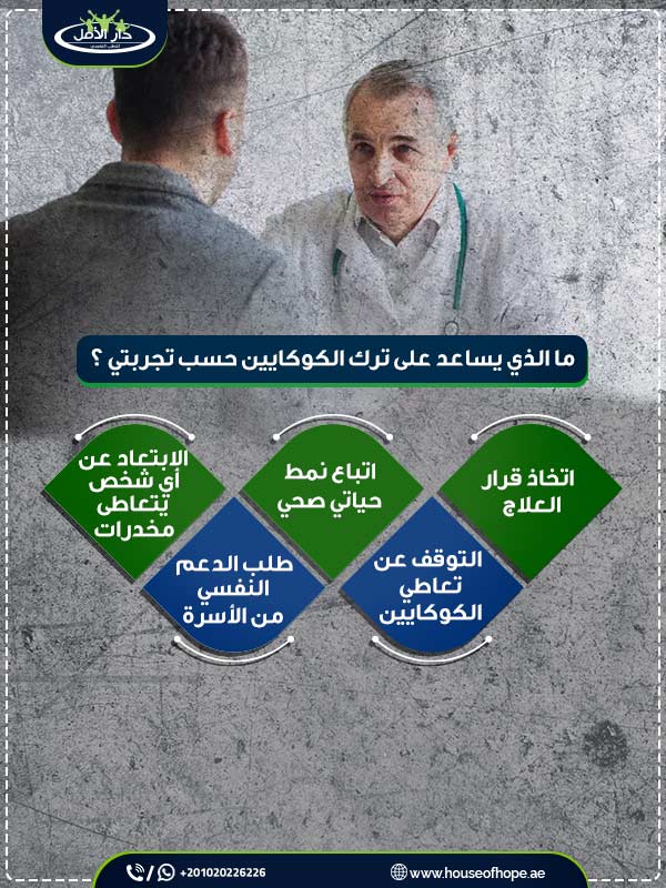 ما الذي يساعد على ترك الكوكايين حسب تجربتي ؟