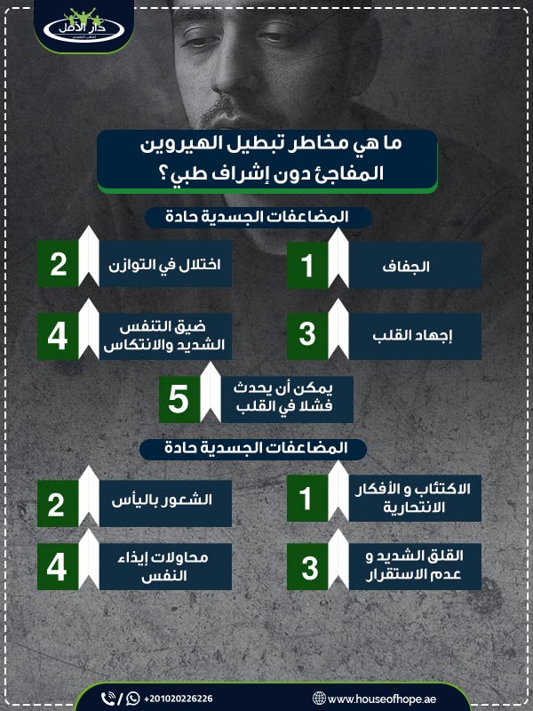 ما هي مخاطر تبطيل الهيروين المفاجئ دون إشراف طبي؟