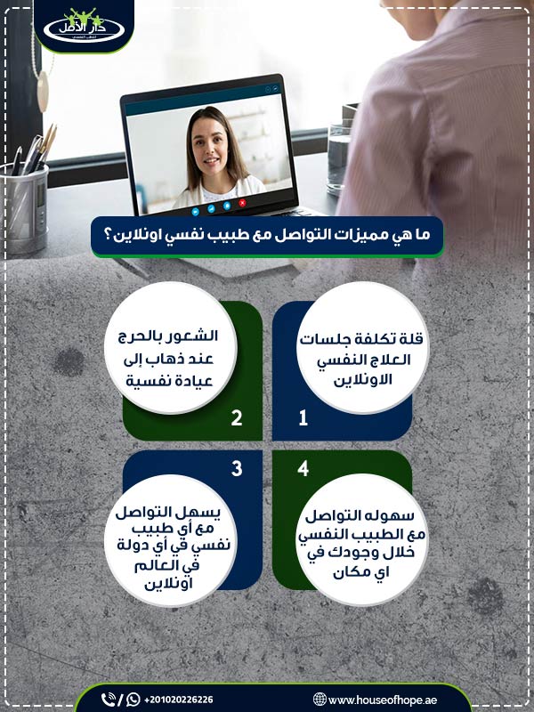 ما هي مميزات التواصل مع طبيب نفسي اونلاين ؟